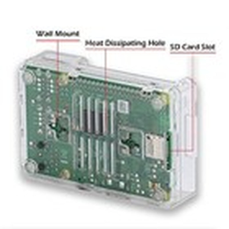 Raspberry Pi 3B+ Case - Transparent with Heatsink