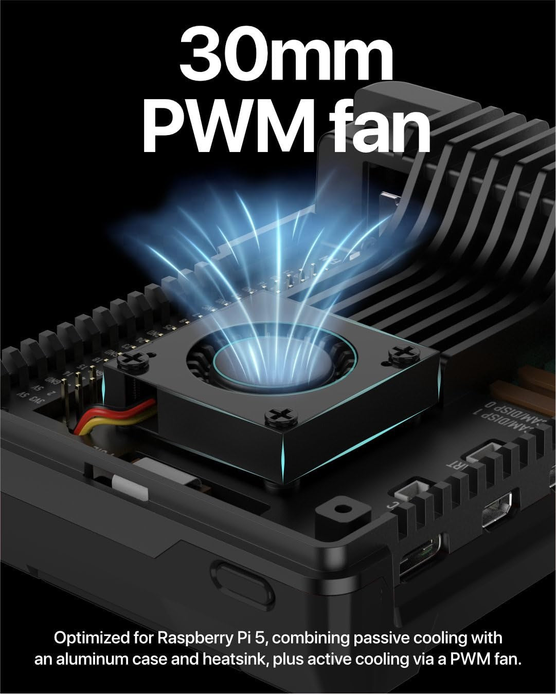 Argon NEO 5 M.2 NVME PCIE Case for Raspberry Pi 5 | Aluminum Case with Built-...