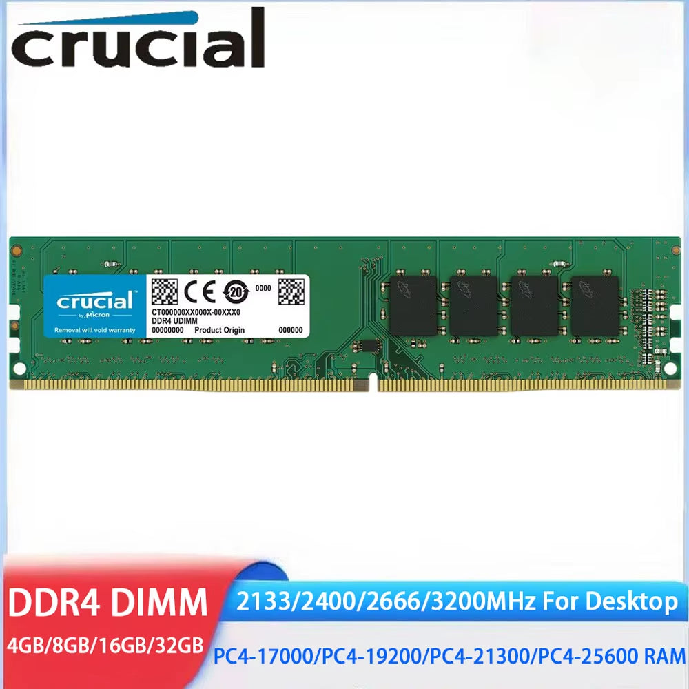 RAM DDR4 8GB 4GB 32GB 16GB 3200Mhz 2133 2400 2666Mhz PC4-19200 21300 288Pin Desktop Memory DIMM for Intel AMD