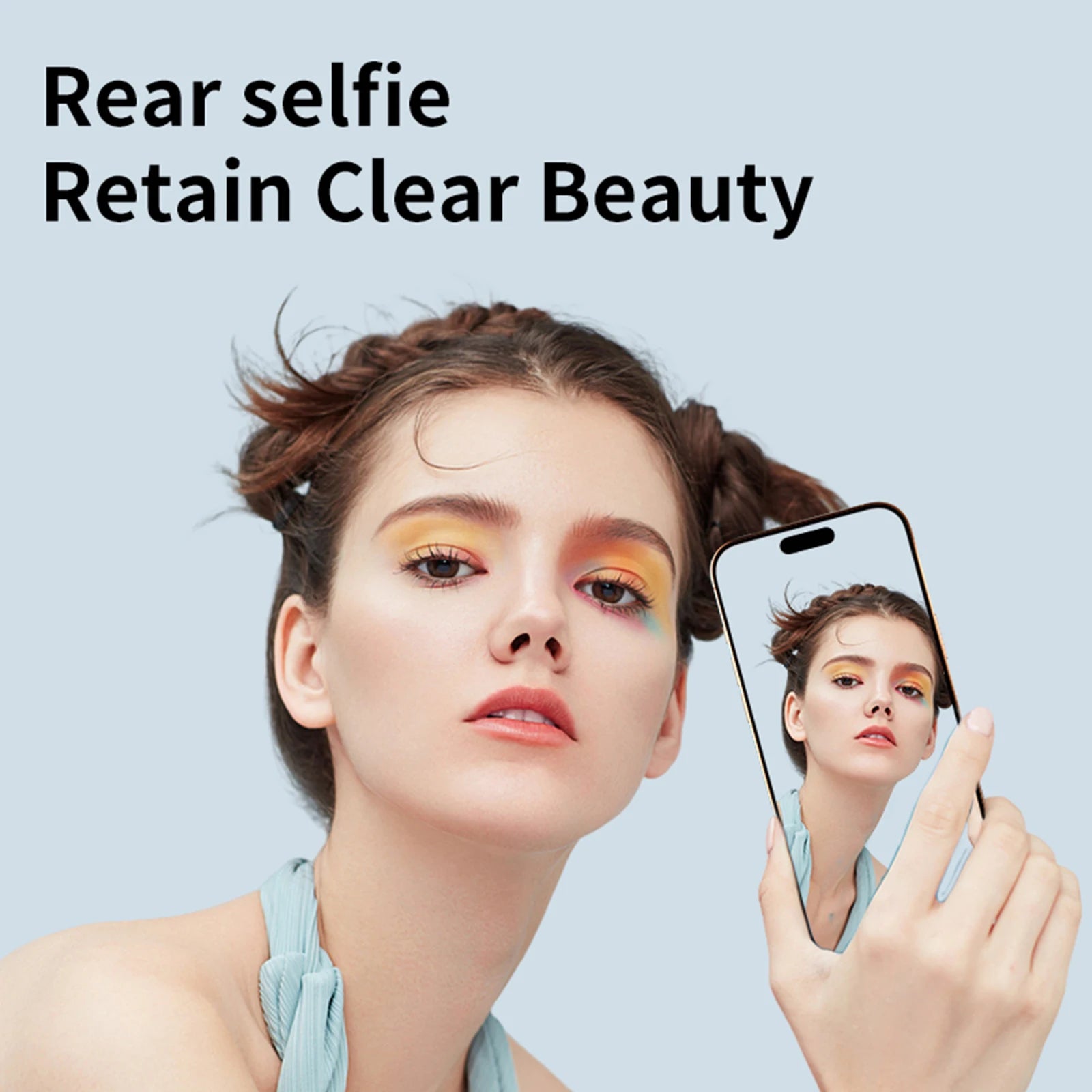 Smartphone Magnetic Monitor Screen Projector Phone Rear Camera Vlog Selfie for Live Stream Video Recording for Android iPhone