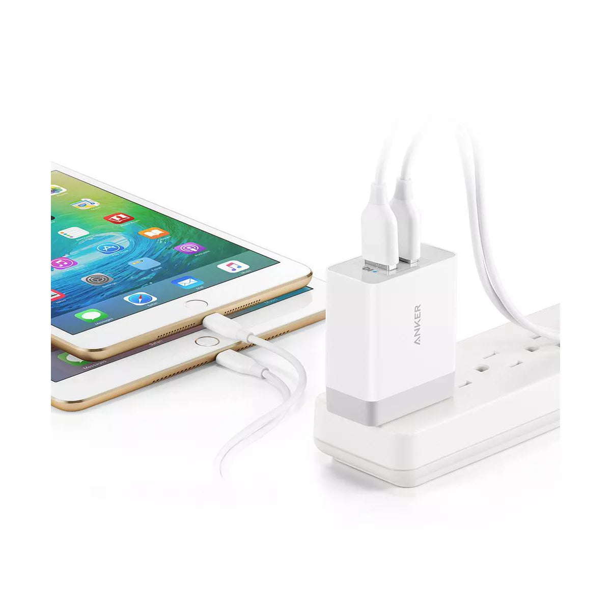 Anker 2-Port Powerport 24W Wall Charger - White